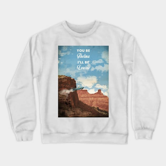 Thelma and Louise retro travel print Crewneck Sweatshirt by 2ToastDesign